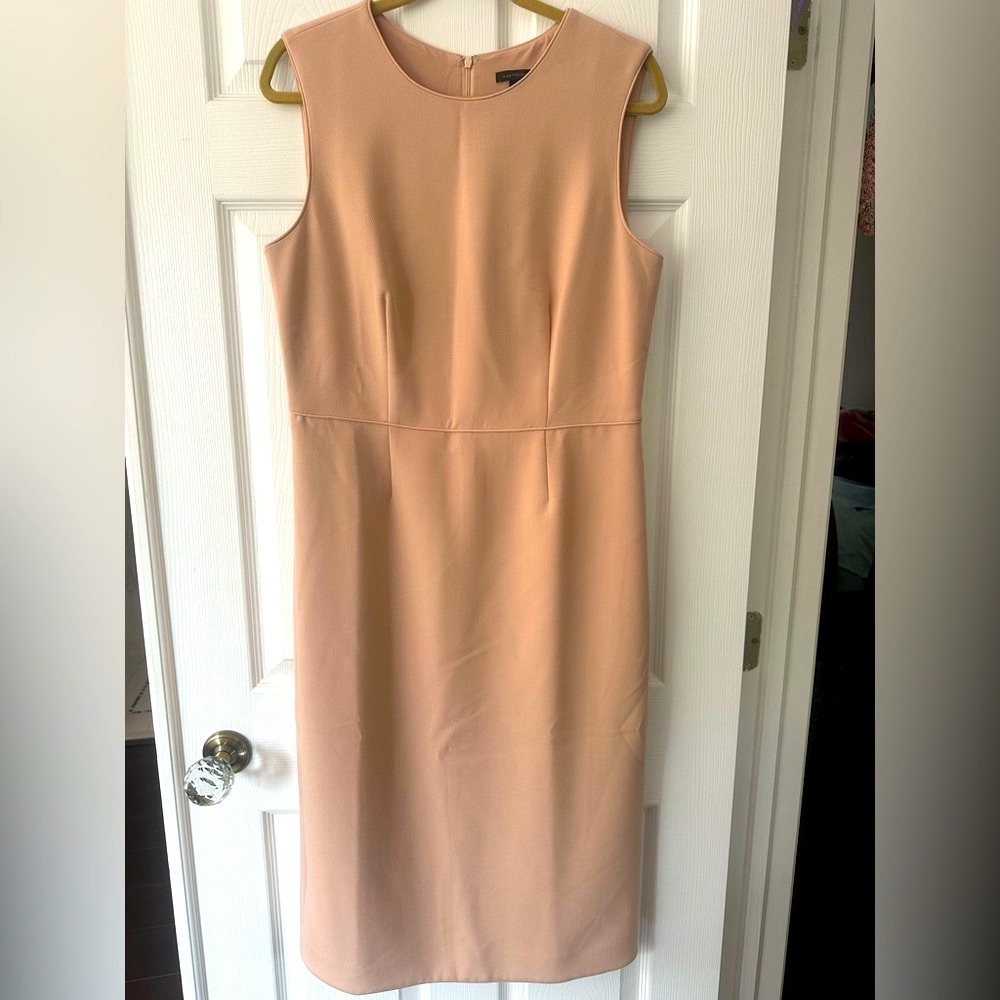 Ann Taylor sleeveless tan dress (TALL)